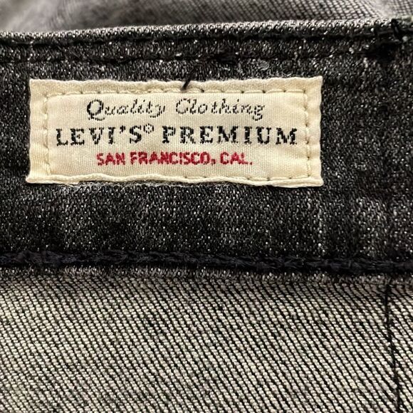 LEVI’S ~ Big E Reproduction ~ 512 Black Denim ~ size 36/34 ~ leather patch - Picture 7 of 12